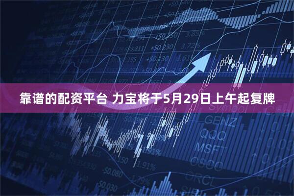 靠谱的配资平台 力宝将于5月29日上午起复牌