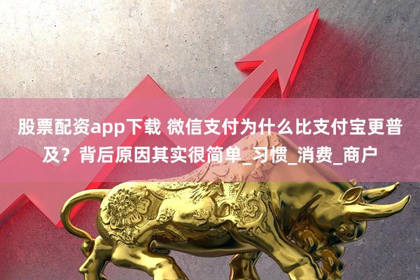 股票配资app下载 微信支付为什么比支付宝更普及？背后原因其实很简单_习惯_消费_商户